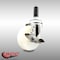 Service Caster 4 Inch 316SS Nylon Wheel Swivel 7/8 Inch Expanding Stem Caster with Brake SCC SCC-SS316EX20S414-NYS-TLB-78 - alternate 2